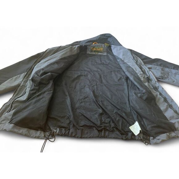 Timberland Men’s Waterproof Black/Grey Zipper Mesh lining Utility Jacket S - Picture 2 of 8
